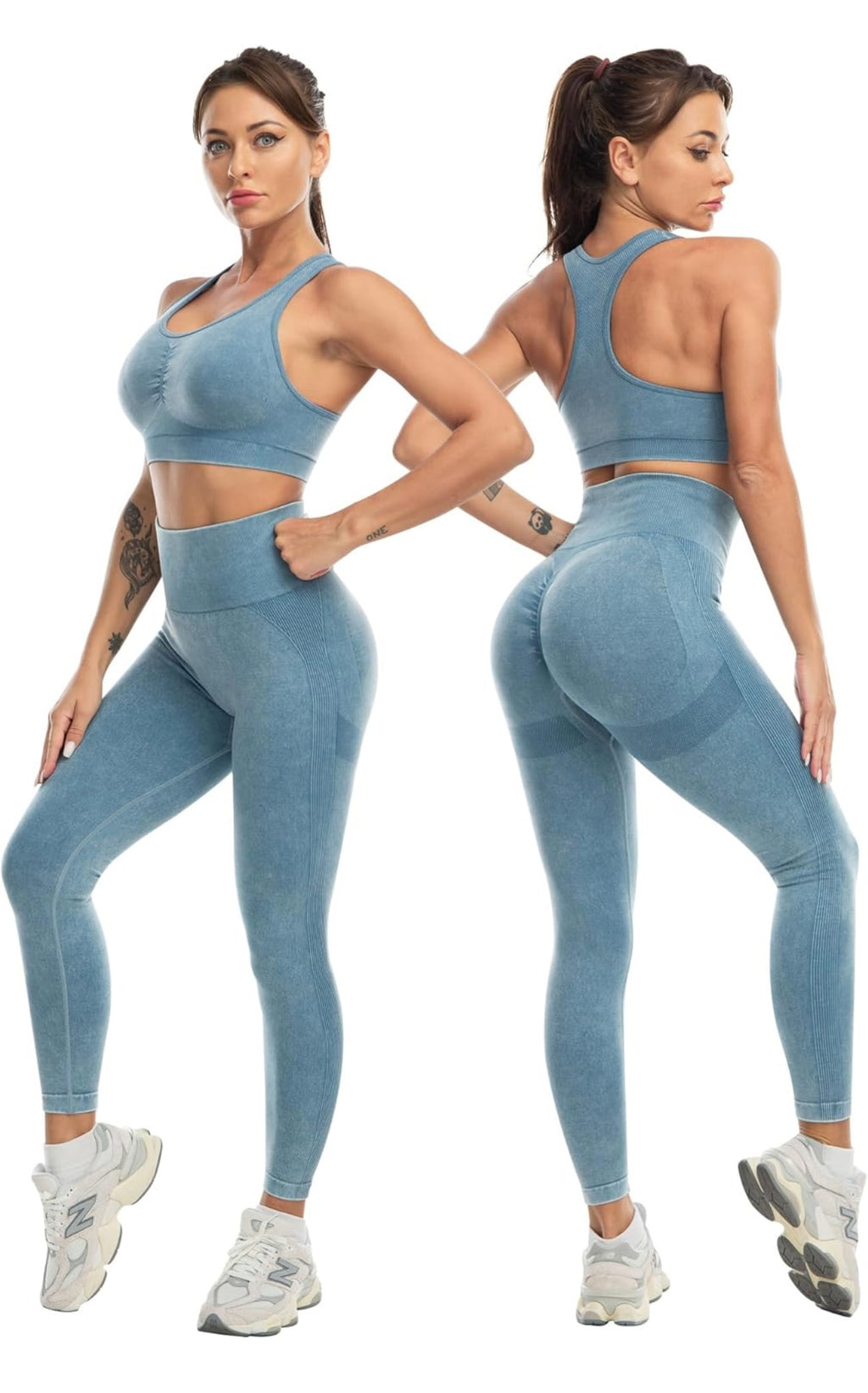 Conjuntos de entrenamiento de 3 piezas para mujer, leggings con levantamiento de glúteos con brasier deportivo de alto impacto, pantalones cortos de gimnasio