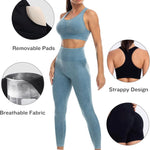 Conjuntos de entrenamiento de 3 piezas para mujer, leggings con levantamiento de glúteos con brasier deportivo de alto impacto, pantalones cortos de gimnasio